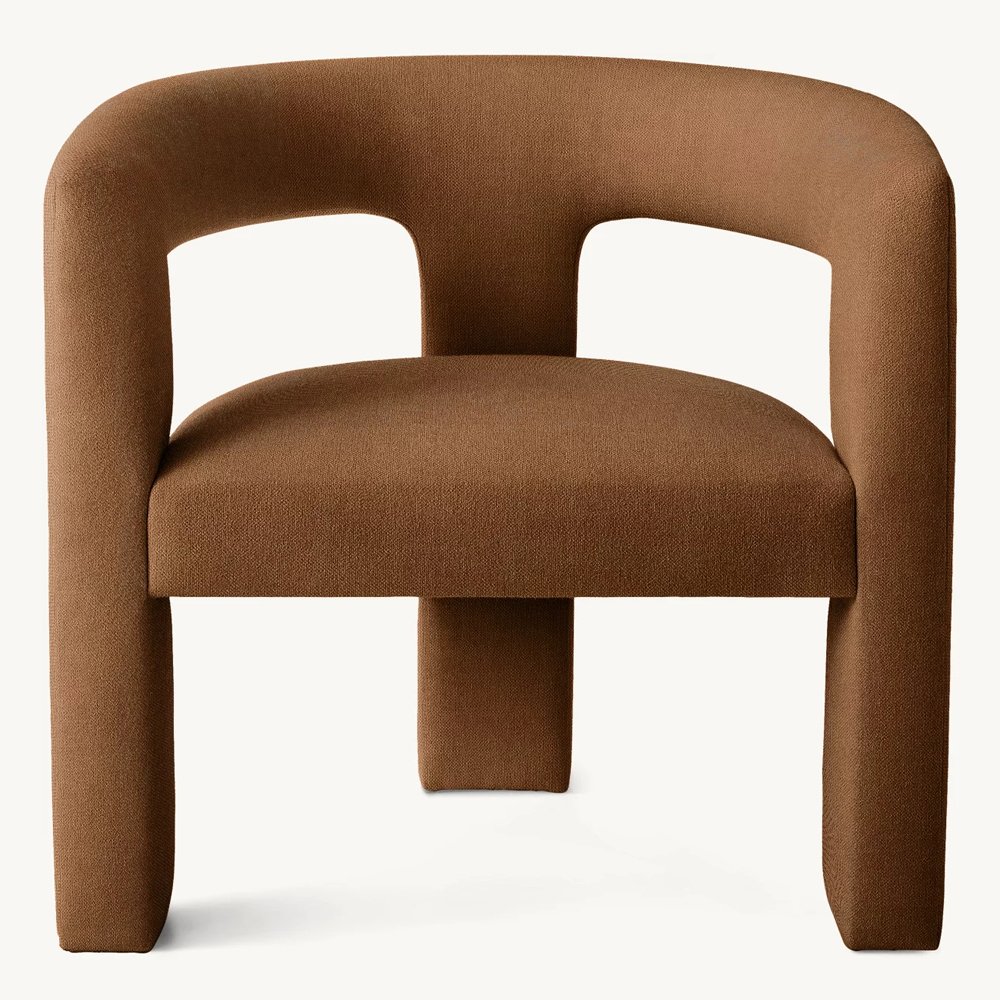 Living Space Fabric Single Coffee Chair Dining Room Armrest Chair Kitchen Upholstery Sofa Chair Factory Custom Furniture
