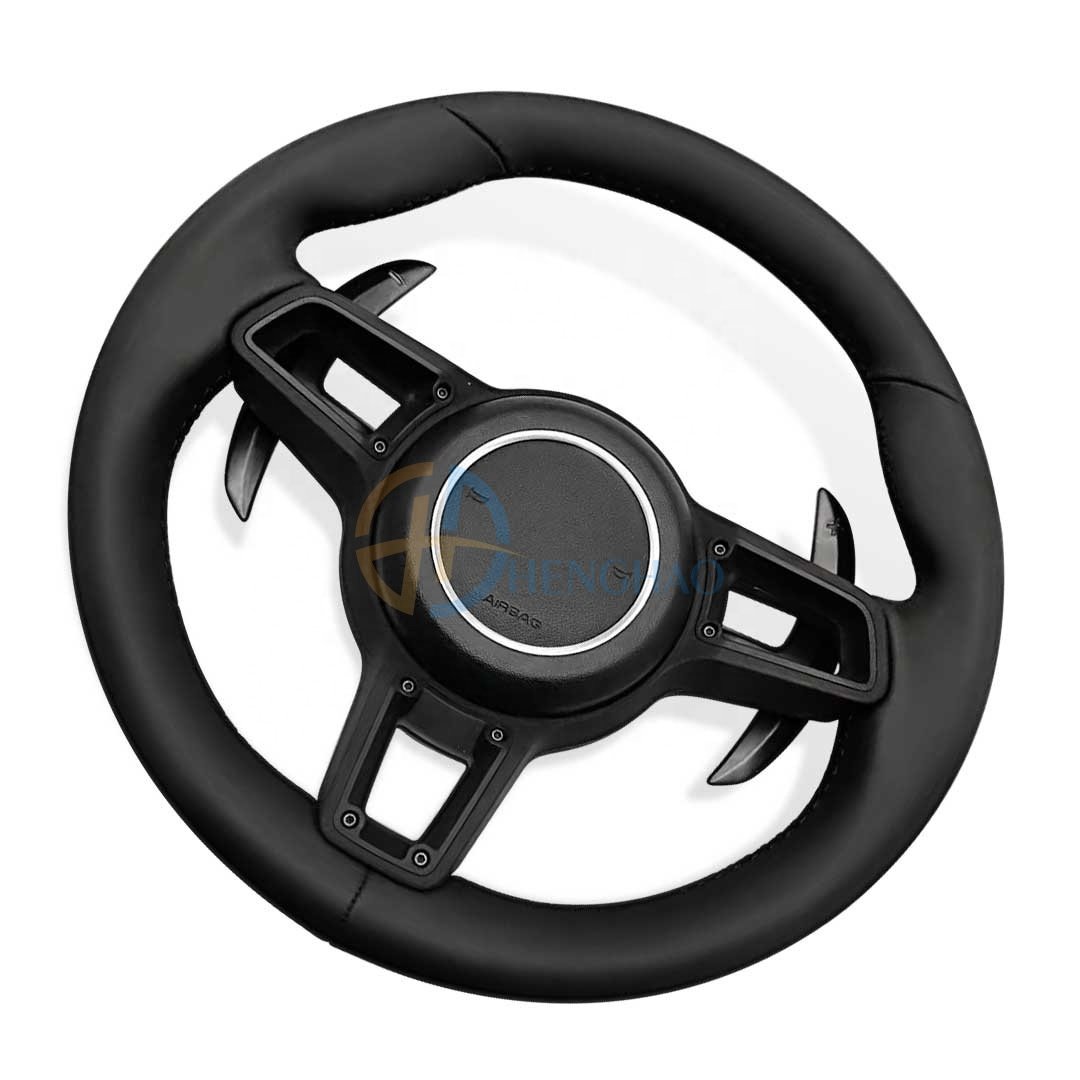 Customized Car Steering Wheel Fit For Porsche Cayenne Macan Cayman 718 991 911 Panamera Upgraded Leather Steering Wheel