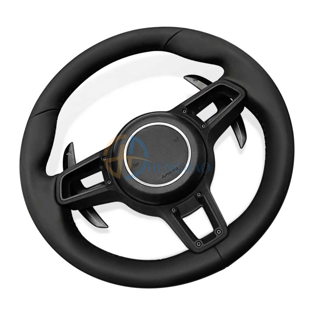 Customized Car Steering Wheel Fit For Porsche Cayenne Macan Cayman 718 991 911 Panamera Upgraded Leather Steering Wheel