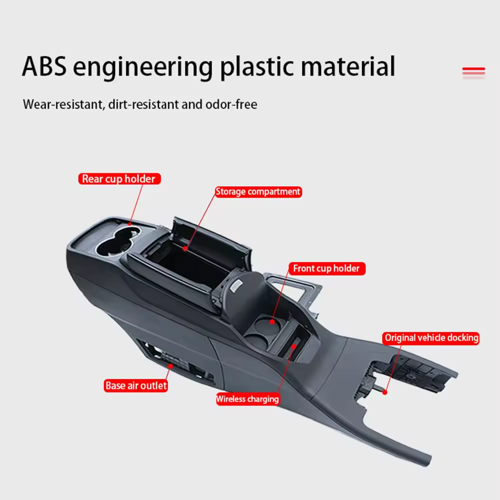 Custom Modified Car Armrest Box Multi Function Central Handrail Wireless Quick Charge Function Upgrade Armrest