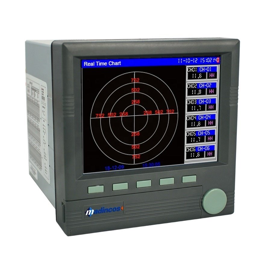 MPR5000: 5.6'' Industrial Universal Digital 16 Channels Modbus RS485 Multi Channel Color Paperless Recorder