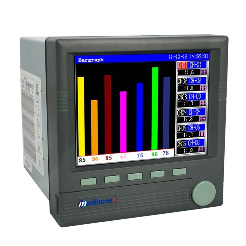 MPR5000: 5.6'' Industrial Universal Digital 16 Channels Modbus RS485 Multi Channel Color Paperless Recorder