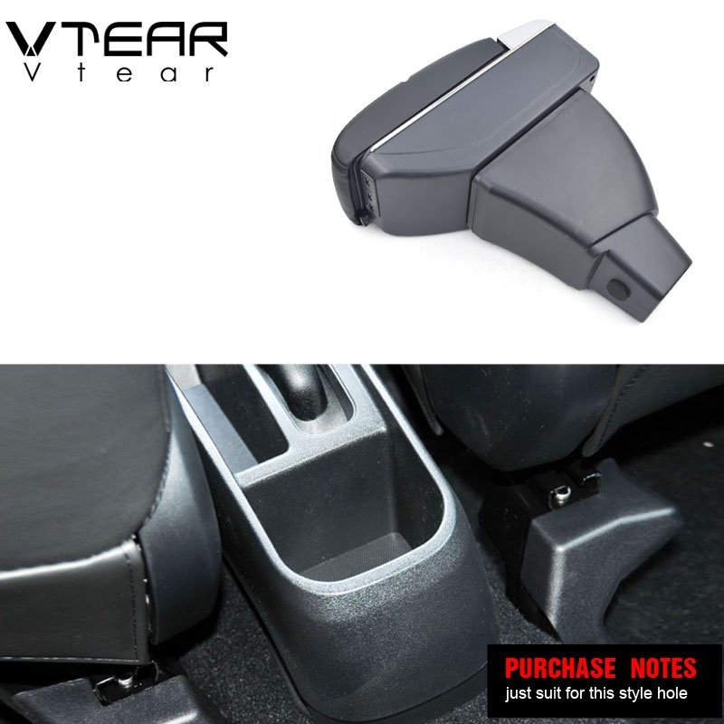Vtear for Scion Xb Armrest USB Charging Heighten Double Layer Storage Box Central Store Content Arm Rest Car Accessories 04-07