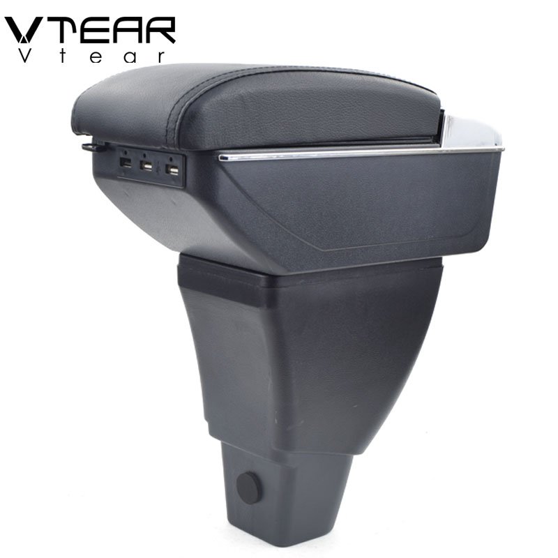 Vtear for Scion Xb Armrest USB Charging Heighten Double Layer Storage Box Central Store Content Arm Rest Car Accessories 04-07