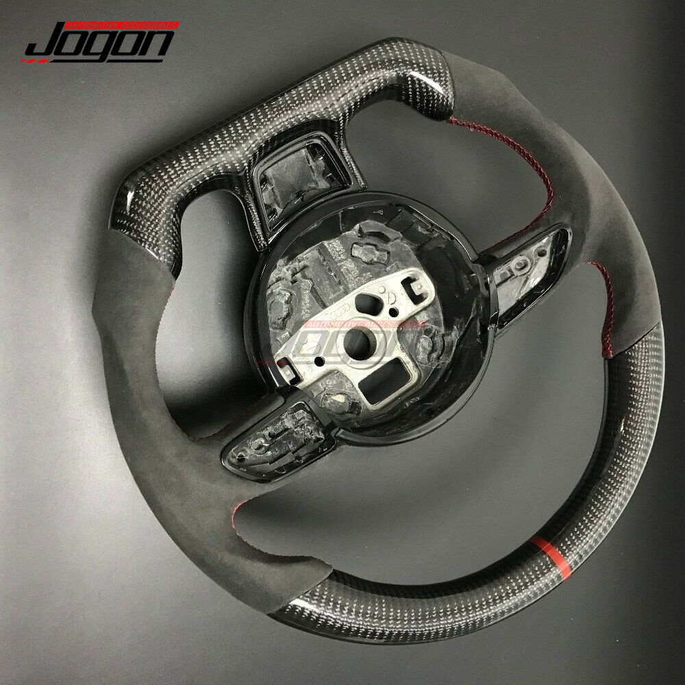 Replacement Real Carbon Fiber Steering Wheel For AUDI A3 A4 A5 A6 A7 S3 S4 S5 S6 S7 Car Accessories Customize Stylish Cover Trim