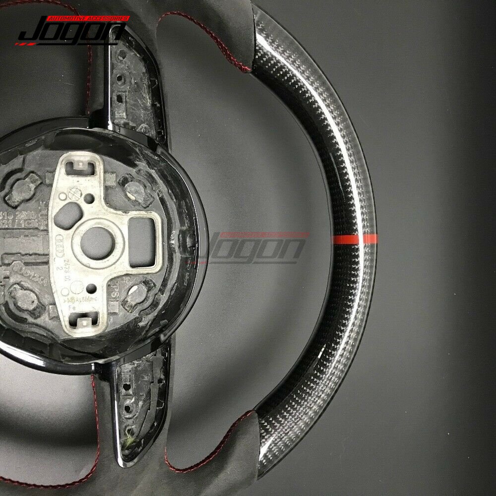 Replacement Real Carbon Fiber Steering Wheel For AUDI A3 A4 A5 A6 A7 S3 S4 S5 S6 S7 Car Accessories Customize Stylish Cover Trim