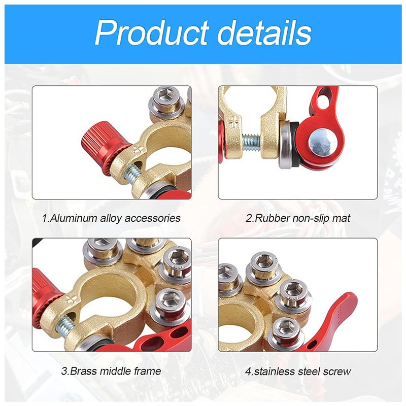 Wholesale Car Battery Terminal Connectors Battery Terminals Top Post 4 Way Auto Car Battery Terminals Clamps Connectors