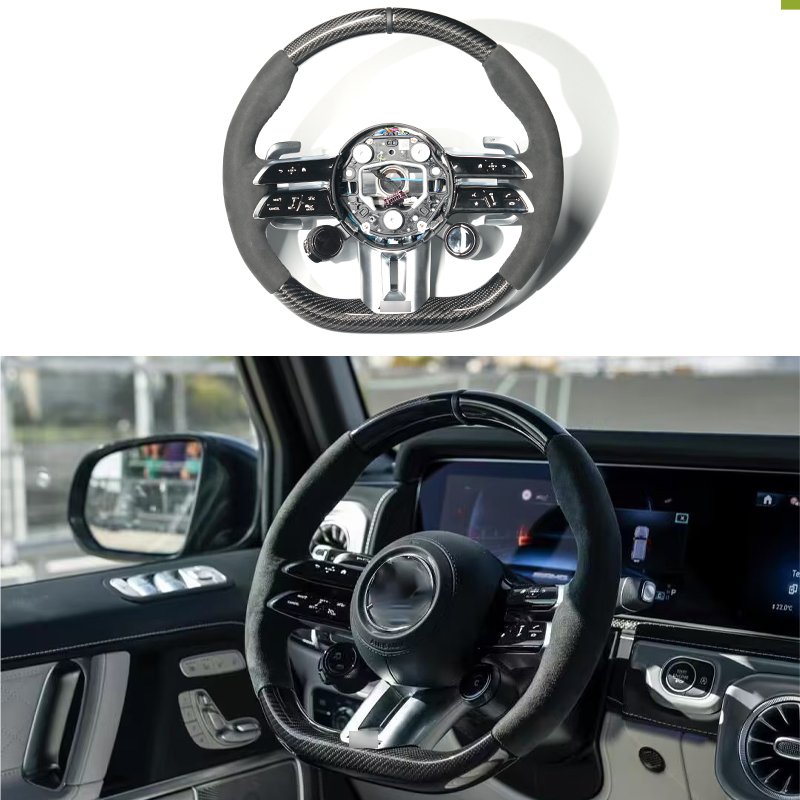 2019-2024Y G Class W463A OEM Steering wheel G63 G350 G500 Carbon fiber steering Wheel W464 Carbon Interior Parts Auto Systems