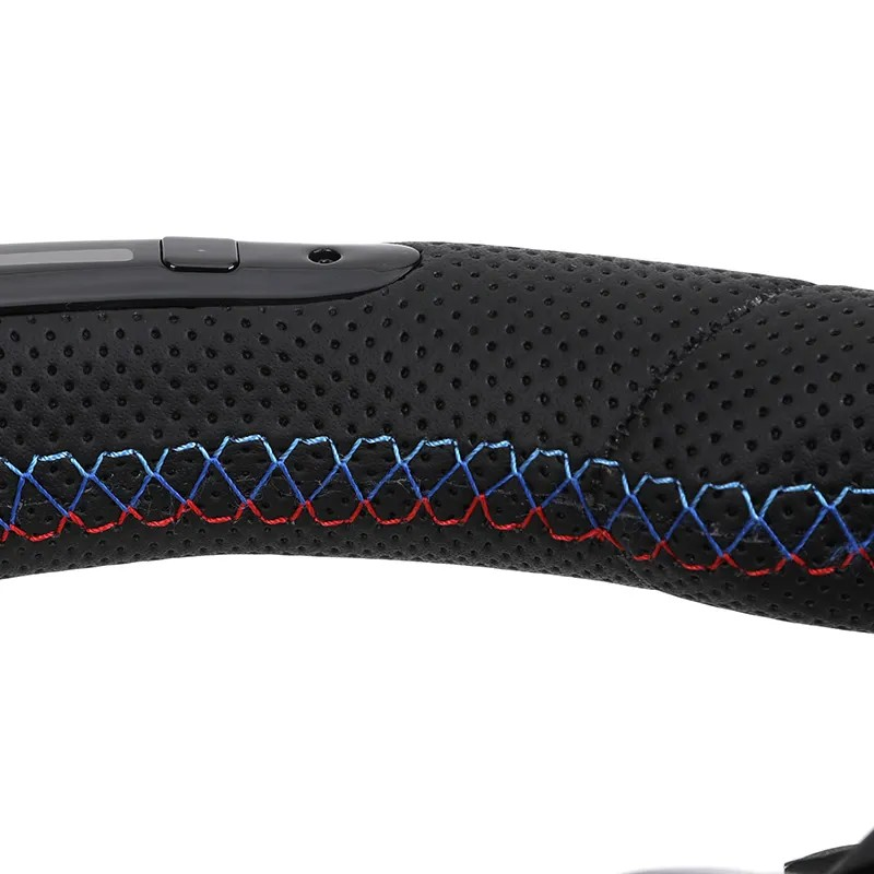 With LED Flat Bottom Full Perforated Leather Steering Wheel for BMW F01 F07 F06 F10 F20 F25 F30 F32 F36 X5m F85 E39 E60 E90 E92