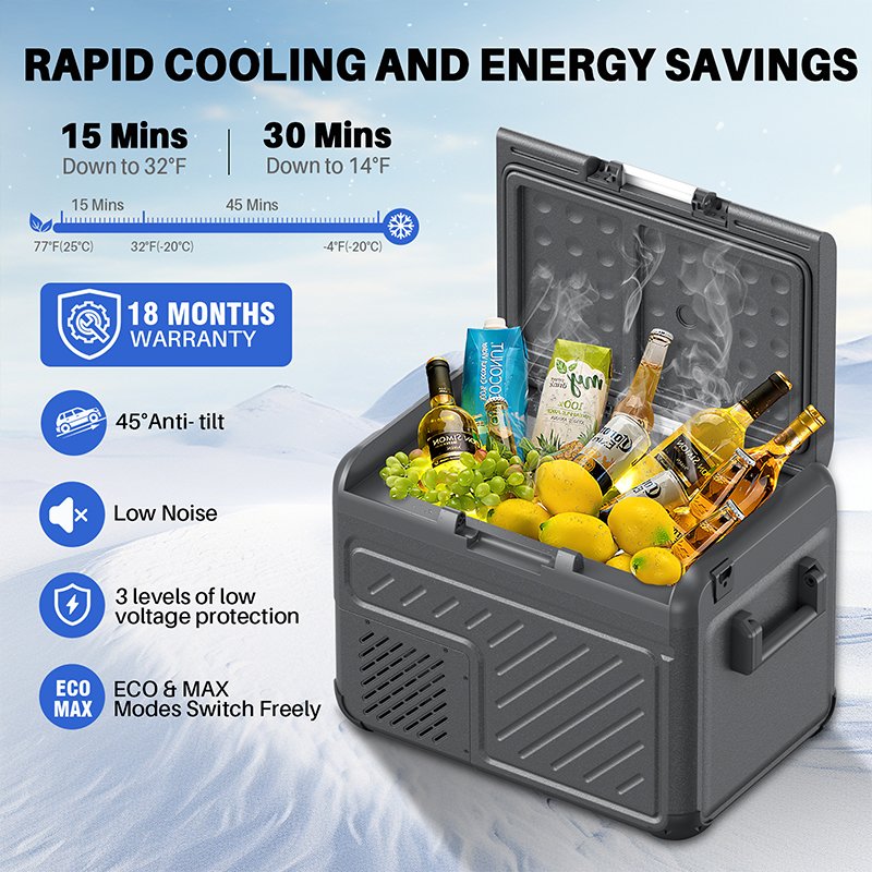 Portable Mini Compressor Car Fridge 40l Cooler Box Dc/ac Refrigerator With Certificate Portable Car Refrigerator
