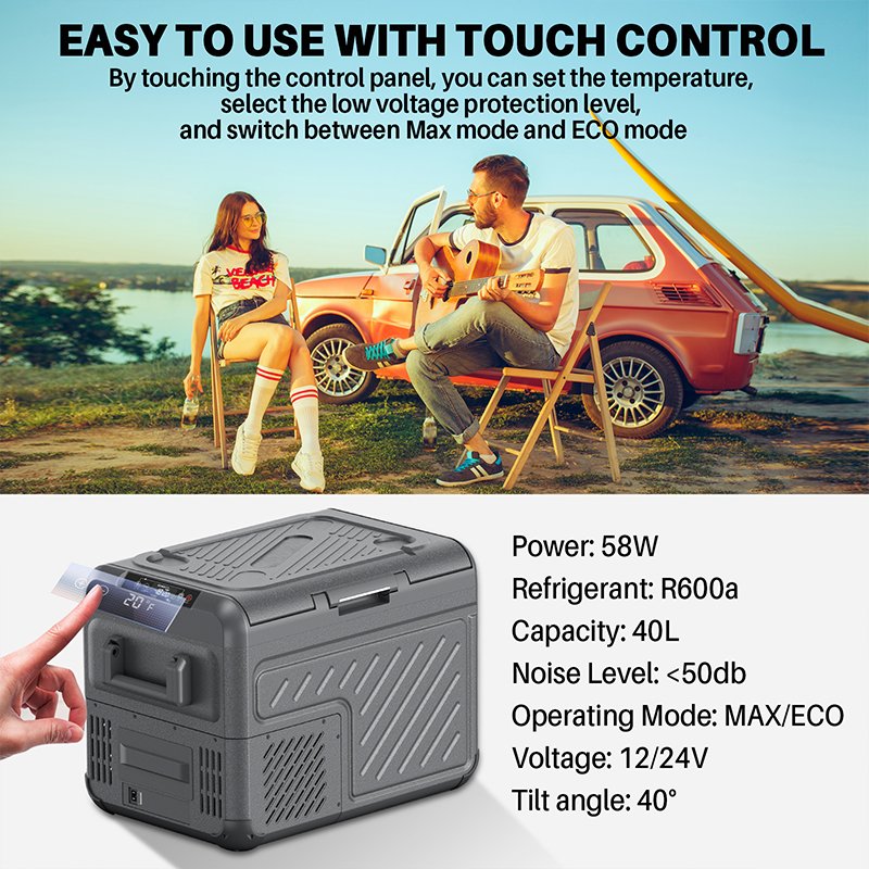 Portable Mini Compressor Car Fridge 40l Cooler Box Dc/ac Refrigerator With Certificate Portable Car Refrigerator
