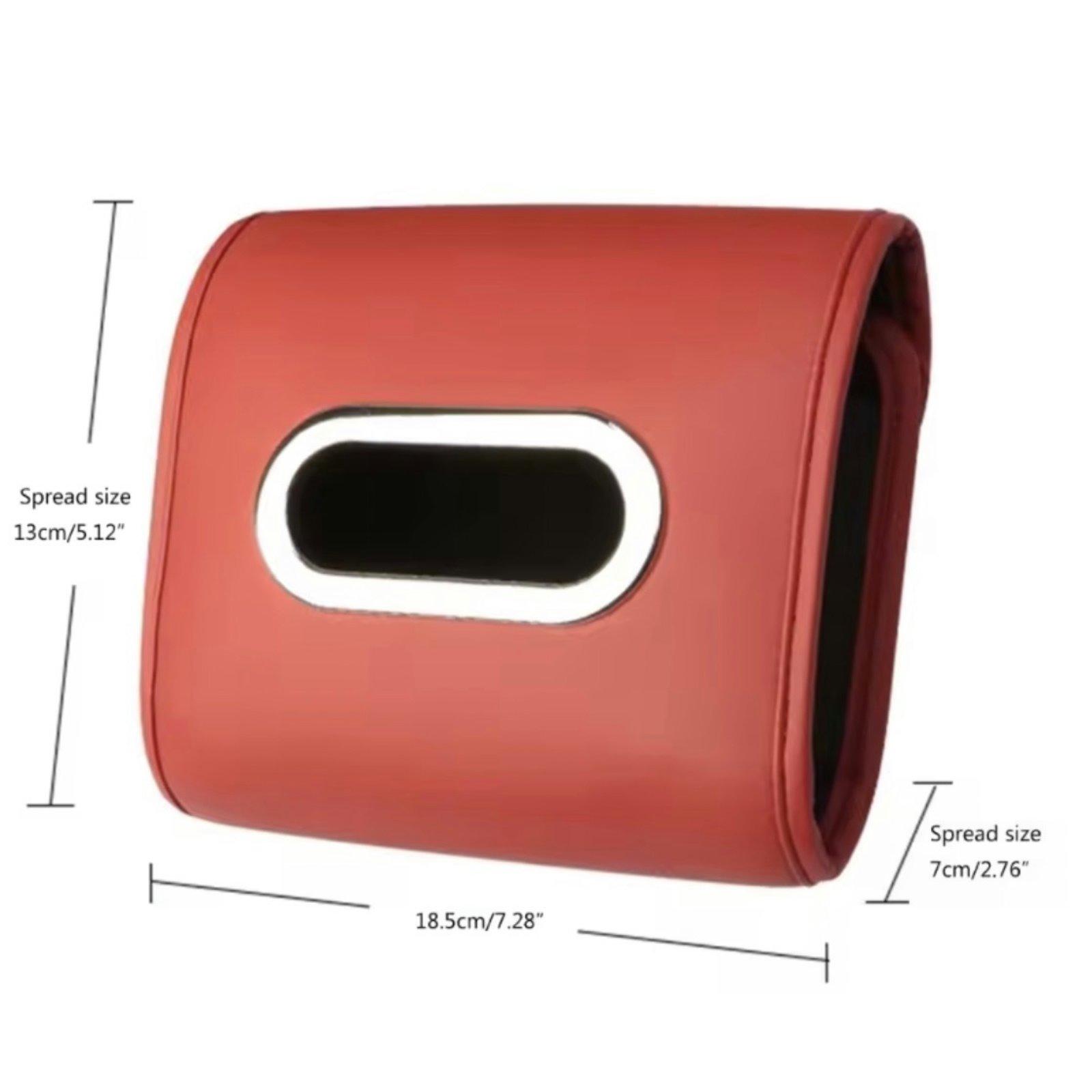 Car PU Leather Tissue Box Armrest Box Seat Back Hanging Tissue Bag Cover Car Interior Supplies Tissue Boxes Holder with Cord