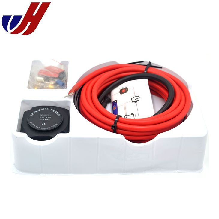 Dual Battery Isolator Kit 12 Volt 140 Amp with Voltage Sensitive Relay Boat VSR Double Battery Automatic Charger Fits RV UTV