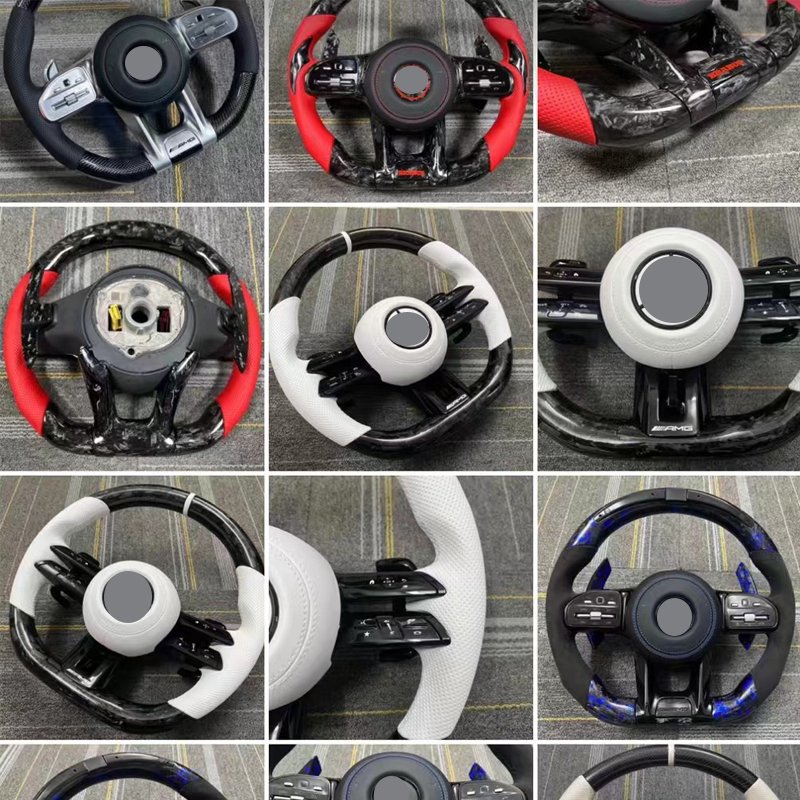 For Mercedes Benz carbon fiber steering wheel is suitable for upgrading new models AMG C63 E63 E53 GT W213 W222 G63