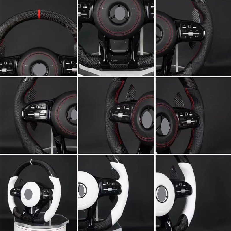 For Mercedes Benz carbon fiber steering wheel is suitable for upgrading new models AMG C63 E63 E53 GT W213 W222 G63