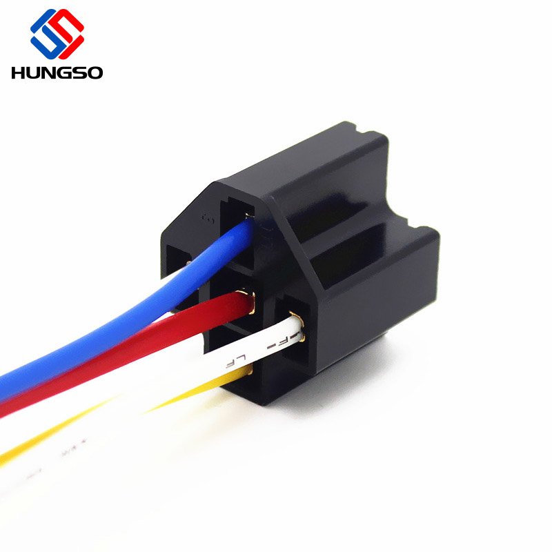 12v Universal Relay Auto Relay Socket 5P 5 Pin 30A 40a4 Automotive Car Relay Base Auto Wire Harness