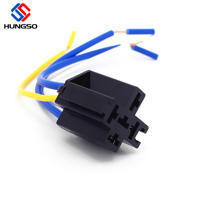 12v Universal Relay Auto Relay Socket 5P 5 Pin 30A 40a4 Automotive Car Relay Base Auto Wire Harness