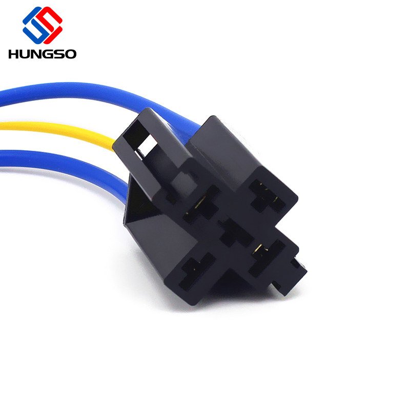 12v Universal Relay Auto Relay Socket 5P 5 Pin 30A 40a4 Automotive Car Relay Base Auto Wire Harness