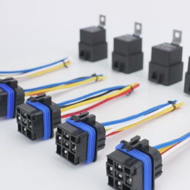 WQE WL04 Waterproof Automotive Relay Socket, 4/5 Pin, 12V Compatible for Part WLVF WLVF1 WLVF2