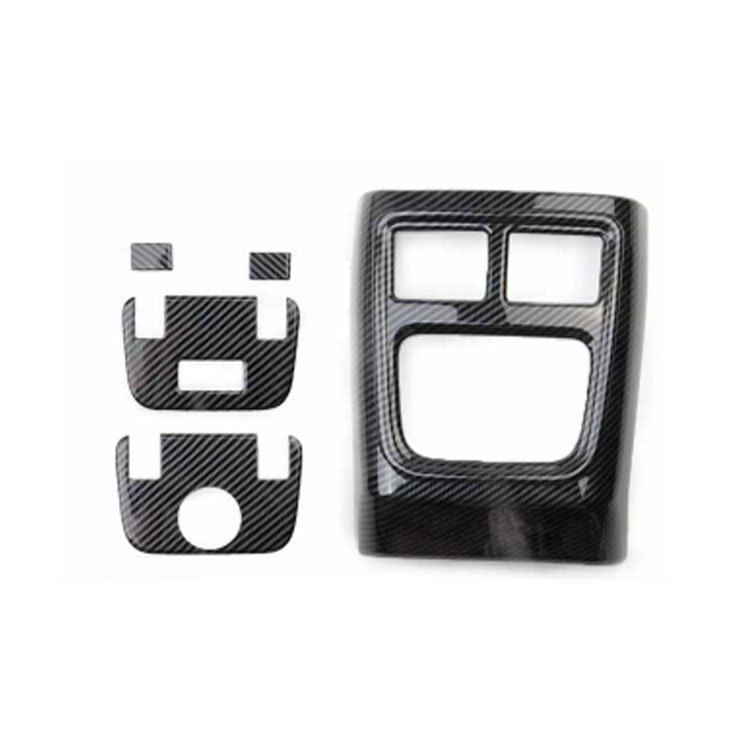 Car Parts High Configuration Plus Low Configuration Carbon Fiber Rear Armrest Box A/C Outlet Vent Trim for Dodge Charger 2011+