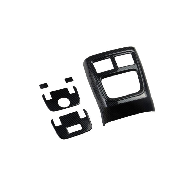 Car Parts High Configuration Plus Low Configuration Carbon Fiber Rear Armrest Box A/C Outlet Vent Trim for Dodge Charger 2011+