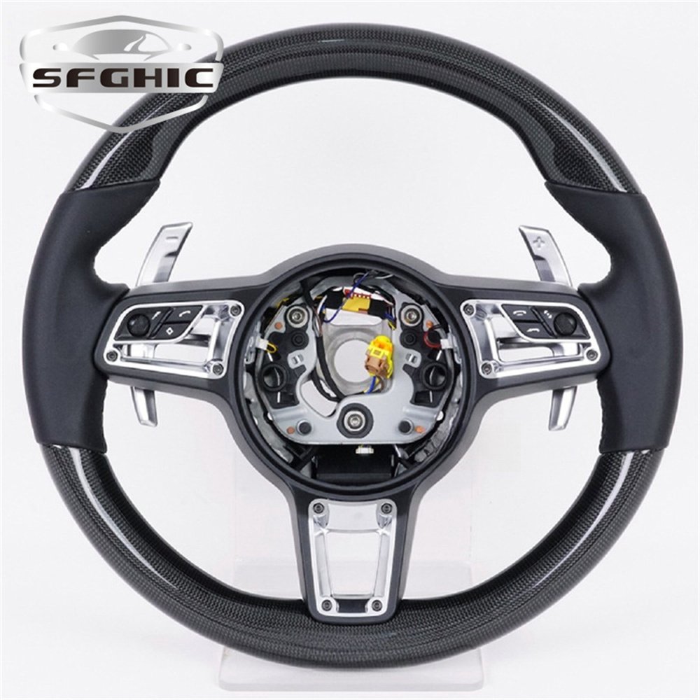 Carbon Fiber Leather Car Steering Wheel For Porsche Panamera Macan Cayenne 918 911 718 970 971 958 Customized Car Accessories
