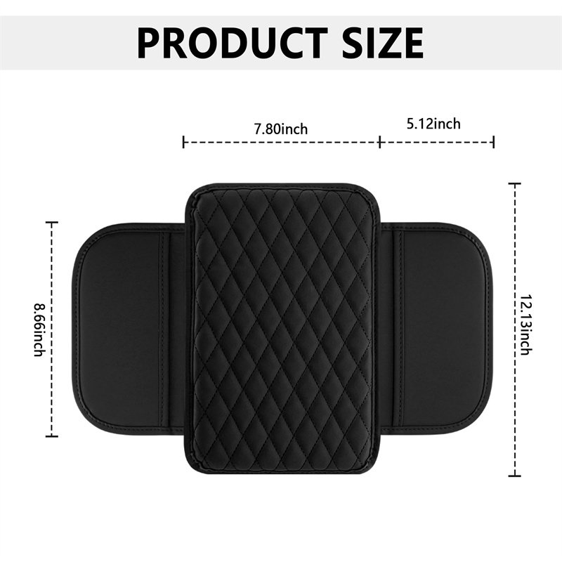 Universal Vehicles Armrest Bags Microfiber Leather Car Armrest Cover Cushion Car Center Console Cover