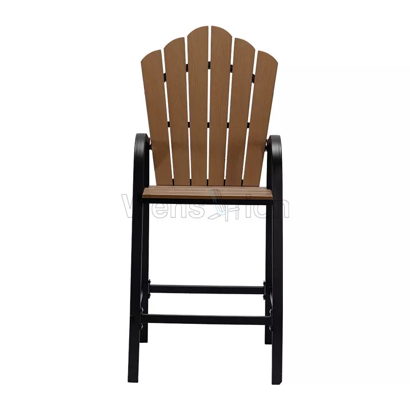 Modern Furniture Armrest Bar Stool Plastic Wood with Aluminum Frame Bar Chair for Bar and Bistro