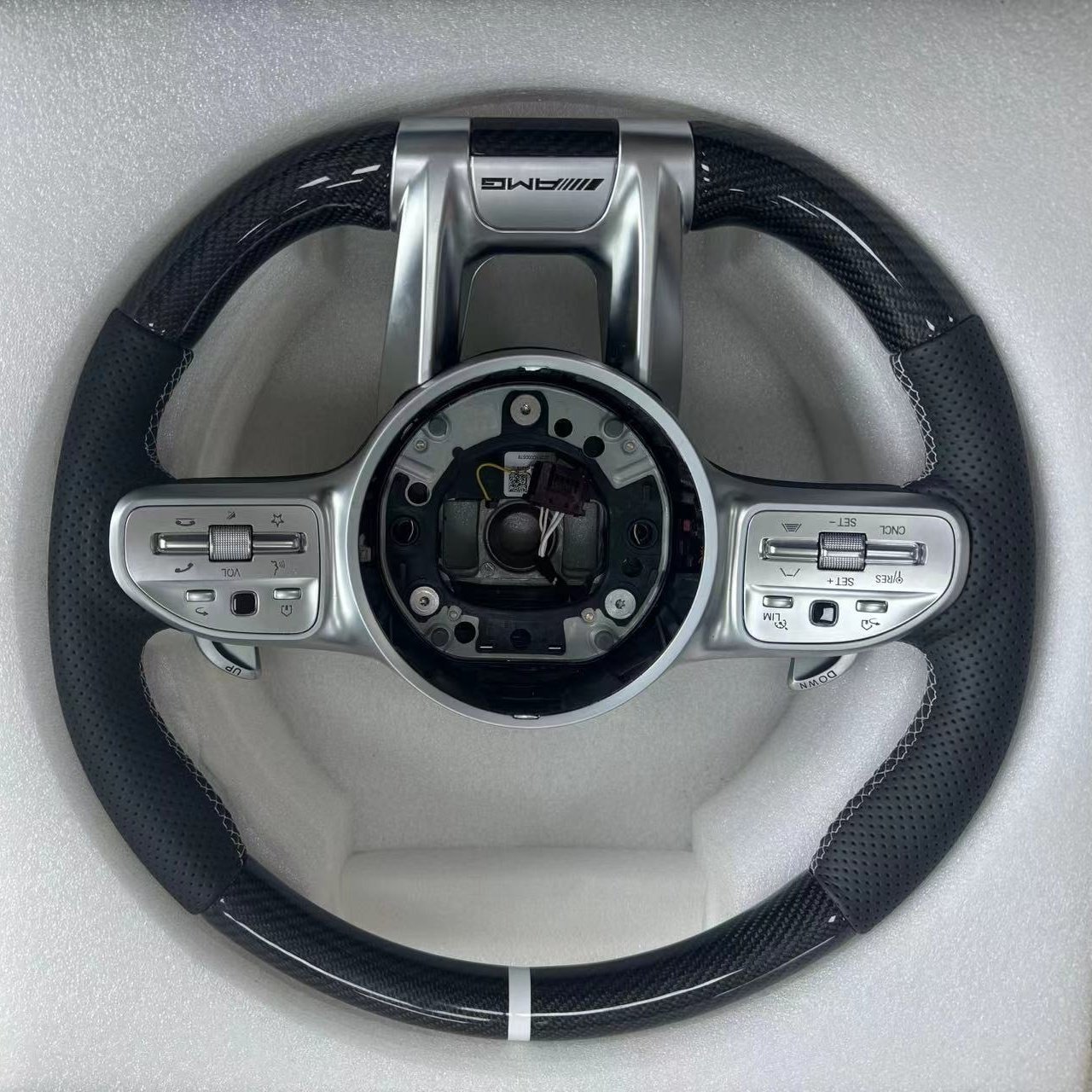 Universal Sport Style Car Steering Wheel Suede Leather and Aluminum Alloy for Benz