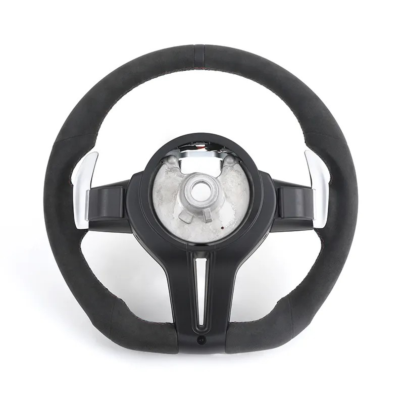 Custom Flat Bottom M Sport Full Alcantara Car Steering Wheel for BMW F10 F30 M5 F90 X1 F48 F22 X5 E70 X6 E71m F16 E60 E90 F01