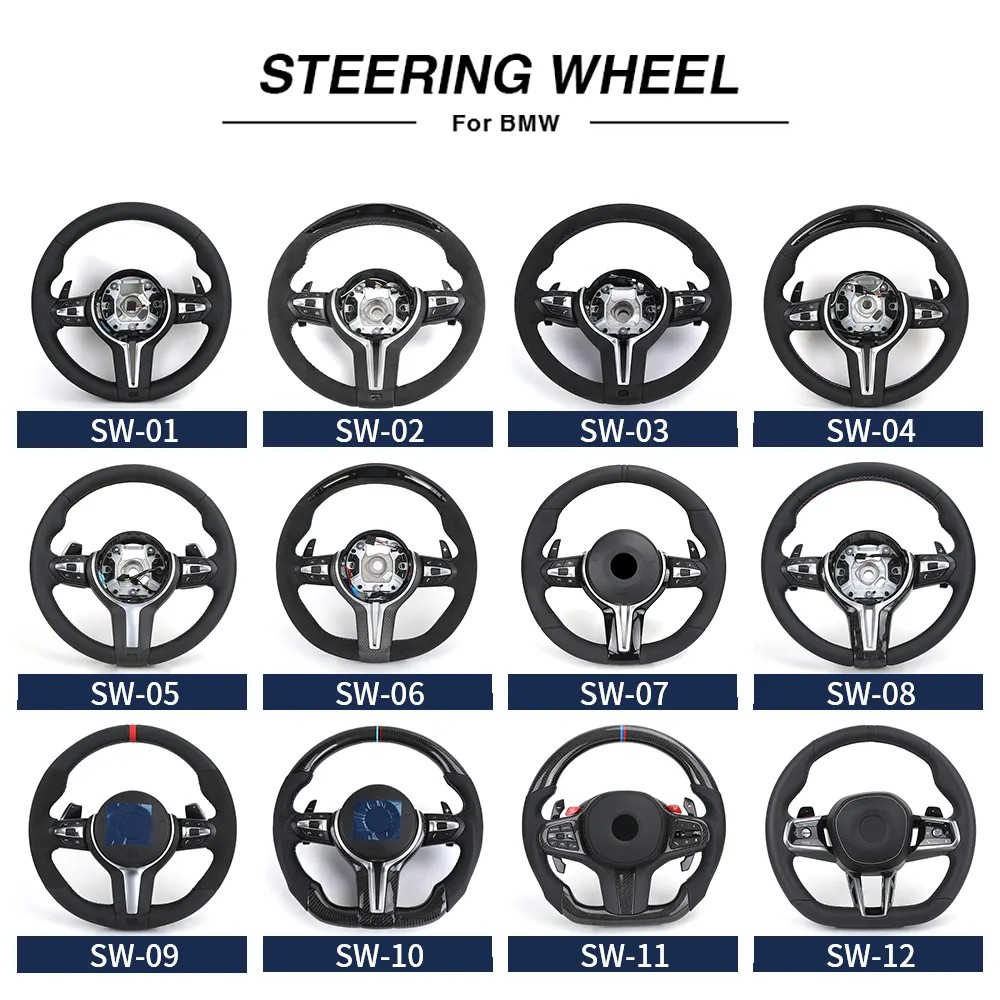 Custom Flat Bottom M Sport Full Alcantara Car Steering Wheel for BMW F10 F30 M5 F90 X1 F48 F22 X5 E70 X6 E71m F16 E60 E90 F01