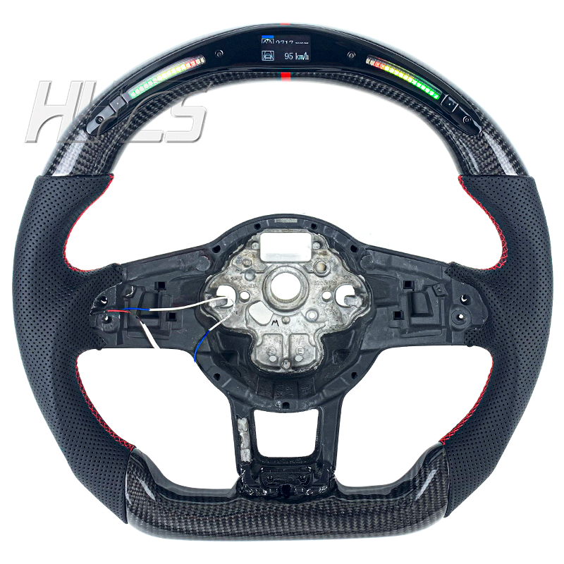 Car Accessories LED forged carbon fiber steering wheel for VW GOLF GTI SCIROCCO Lamando CC Steering Wheel