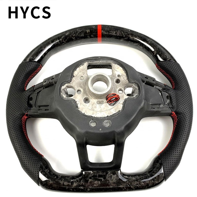 Car Accessories LED forged carbon fiber steering wheel for VW GOLF GTI SCIROCCO Lamando CC Steering Wheel