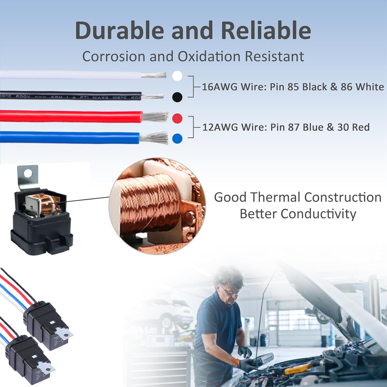 12V/24V Automotive Relays Fixed Back 5-pin Conversion 40A /80A/100A AC Automotive Car Relay Relay 12v 4 Pin