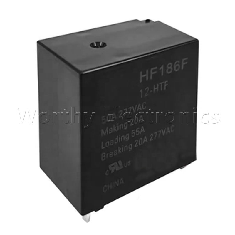 Electronic component power relay 12V/24VDC 55A 4PIN DIP HF186F/12-HTF relay module