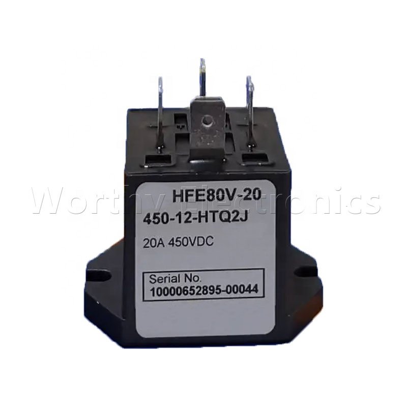 Electronic component new energy power relay 12VDC 20A 4PIN DIP HFE80V-20/450-12-HTQ2J relay module