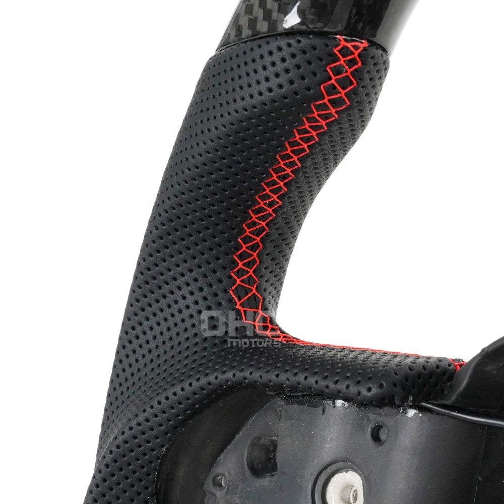 US Warehouse Dry Carbon Fiber Steering Wheel Led For 2015 2016 2017 2018 2019 2020 Dodge Challenger Charger Steering Wheel Ohc