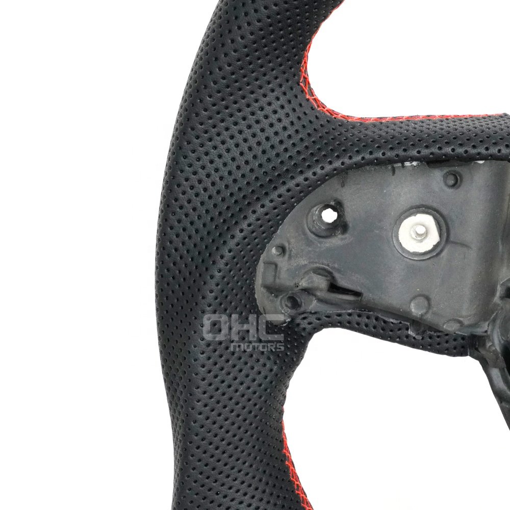 US Warehouse Dry Carbon Fiber Steering Wheel Led For 2015 2016 2017 2018 2019 2020 Dodge Challenger Charger Steering Wheel Ohc