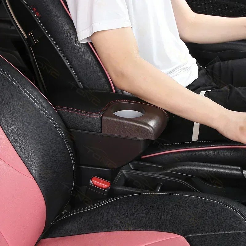 TONC Chevrolet Aveo Interior Upgrade Accessories - Custom Armrest Box with USB Charging and Dual-Layer Storage