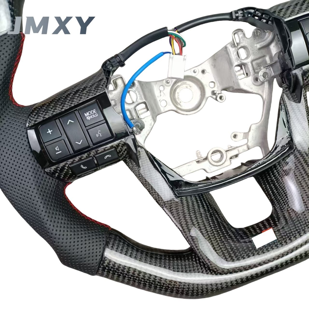 Customized Racing Carbon Fiber D-Shape Steering Wheel Sports Style Leather For Toyota Hilux Models Car Interior Accessories