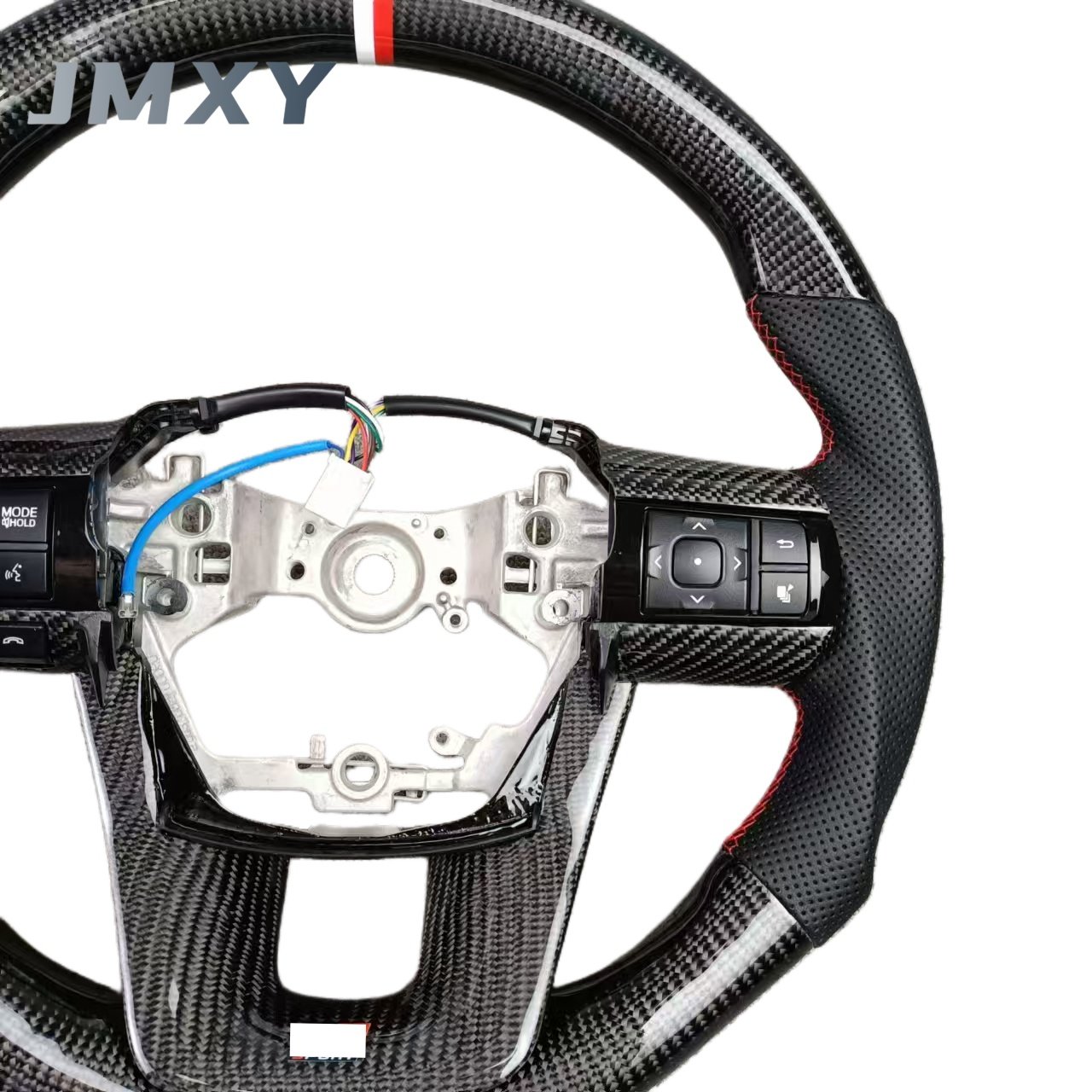 Customized Racing Carbon Fiber D-Shape Steering Wheel Sports Style Leather For Toyota Hilux Models Car Interior Accessories