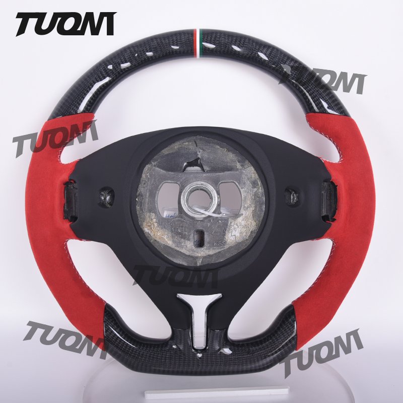 Custom Suede Carbon Fiber Steering Wheel For Maserati Ghibli Levante Quattroporte Racing Wheel Convertible