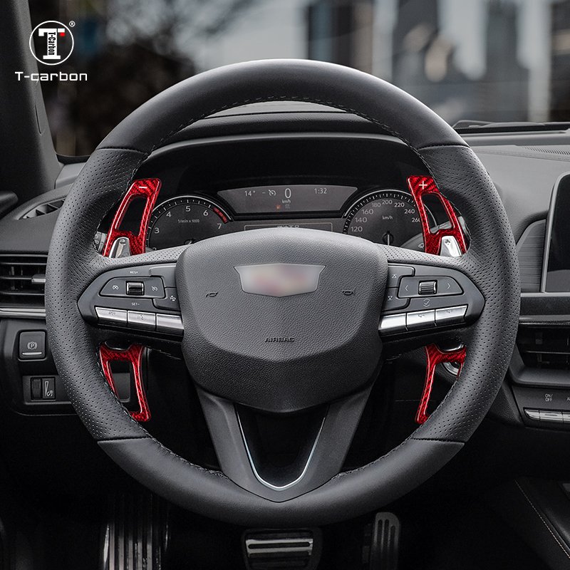 T-carbon Steering wheel Modification Carbon Fiber High Quality Shifter Extension Paddle Fit For Cadillac Old High-match CT5