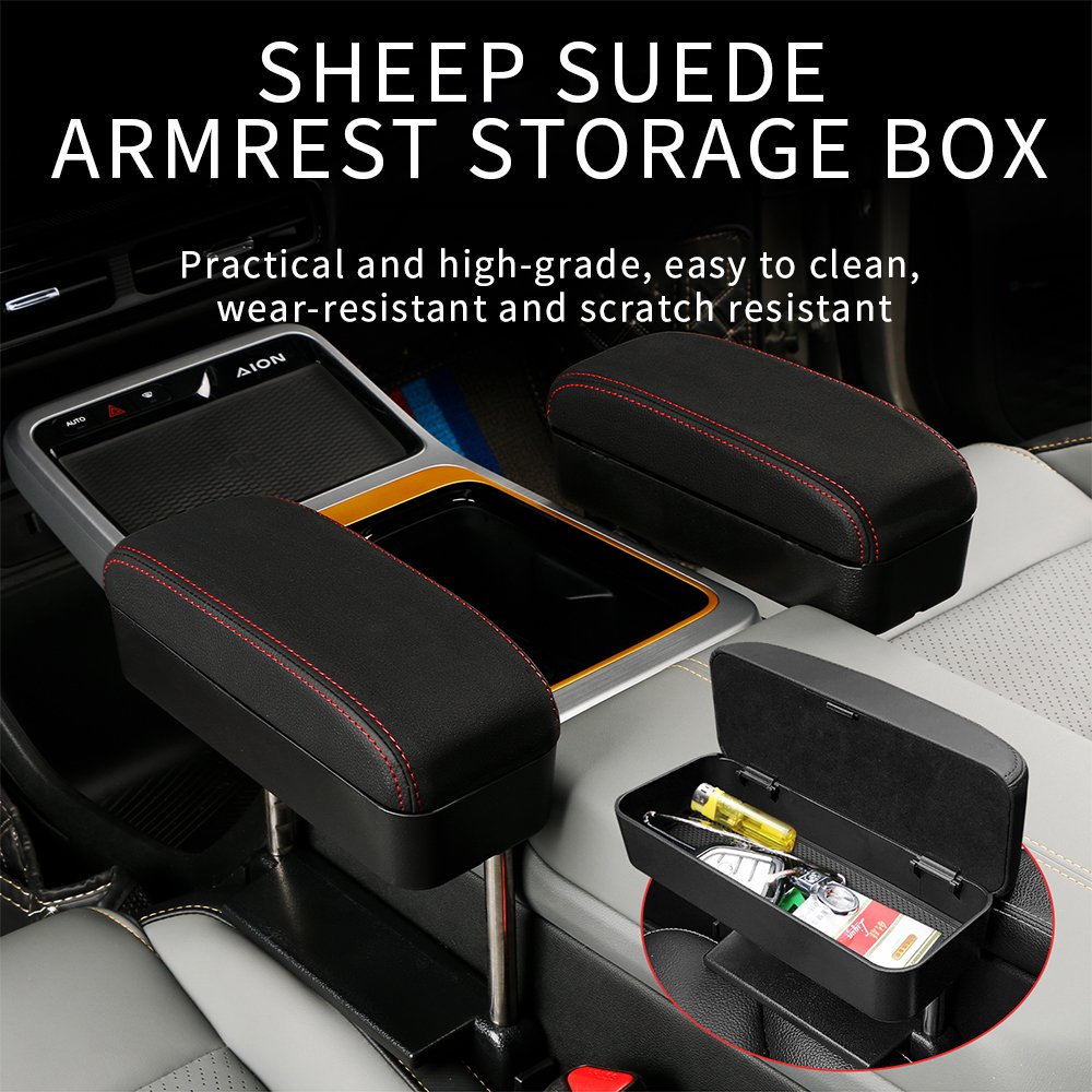 Universal Car Auto Interior Accessories Car Armrest Center Console Armrest Storage Box PU Leather Armrest Box