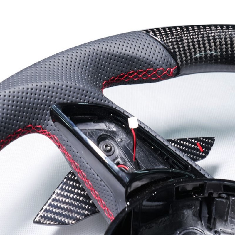 For audi A4 S4 A5 S5 B9 A4 S4 A5 S5 B9 2017-2019 Upgrade Carbon Fiber Steering Wheel With Paddle Shifters Carbon Fiber Wheel
