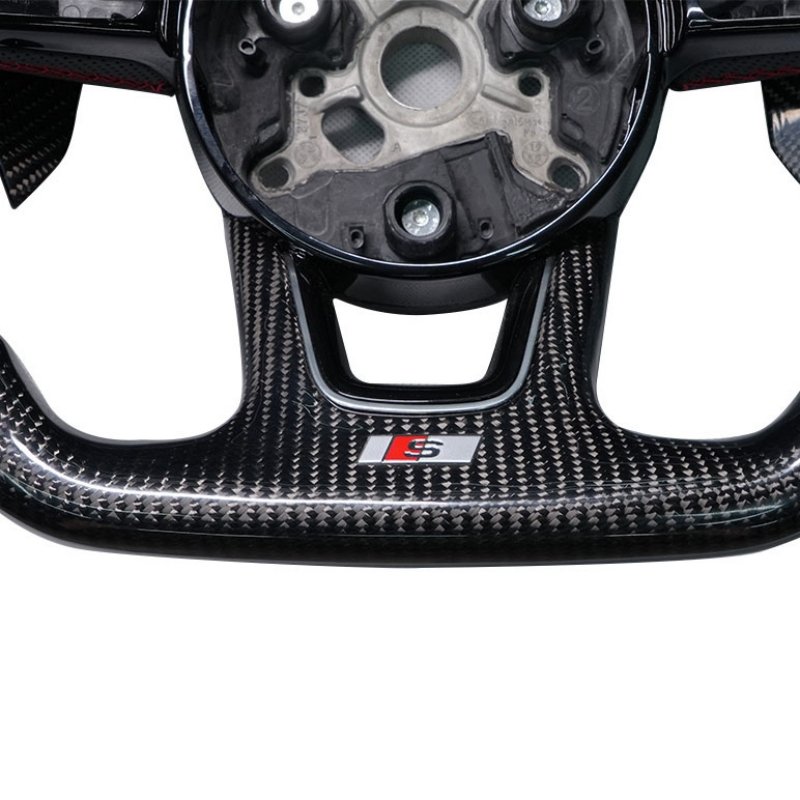 For audi A4 S4 A5 S5 B9 A4 S4 A5 S5 B9 2017-2019 Upgrade Carbon Fiber Steering Wheel With Paddle Shifters Carbon Fiber Wheel