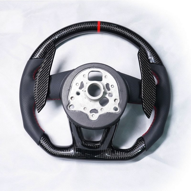 For audi A4 S4 A5 S5 B9 A4 S4 A5 S5 B9 2017-2019 Upgrade Carbon Fiber Steering Wheel With Paddle Shifters Carbon Fiber Wheel