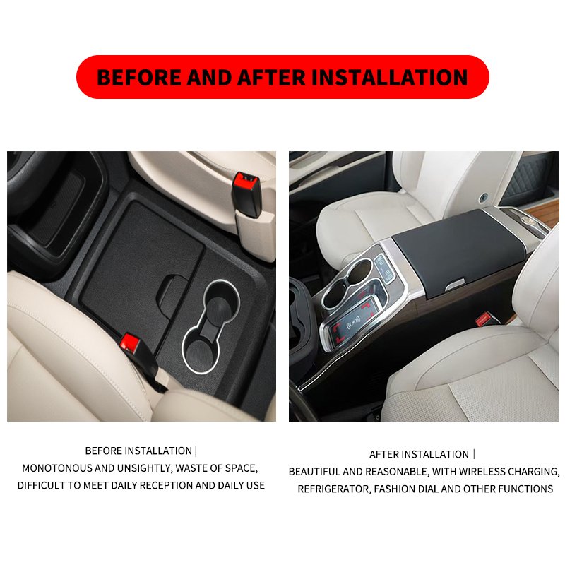 Bojing Custom Car Center Armrest Rotatable Box Storage Car Central Console Interior Accessories Armrest for Mercedes Benz Vito
