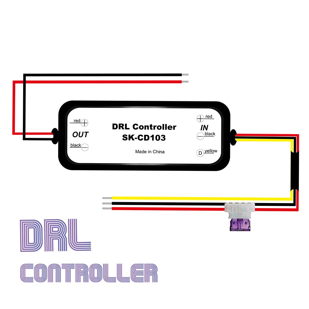DRL Controller Daytime Running Light Relay Harness Auto Car LED Dimmer On/Off 12-18V Fog Light Controller CD0103 CD0105
