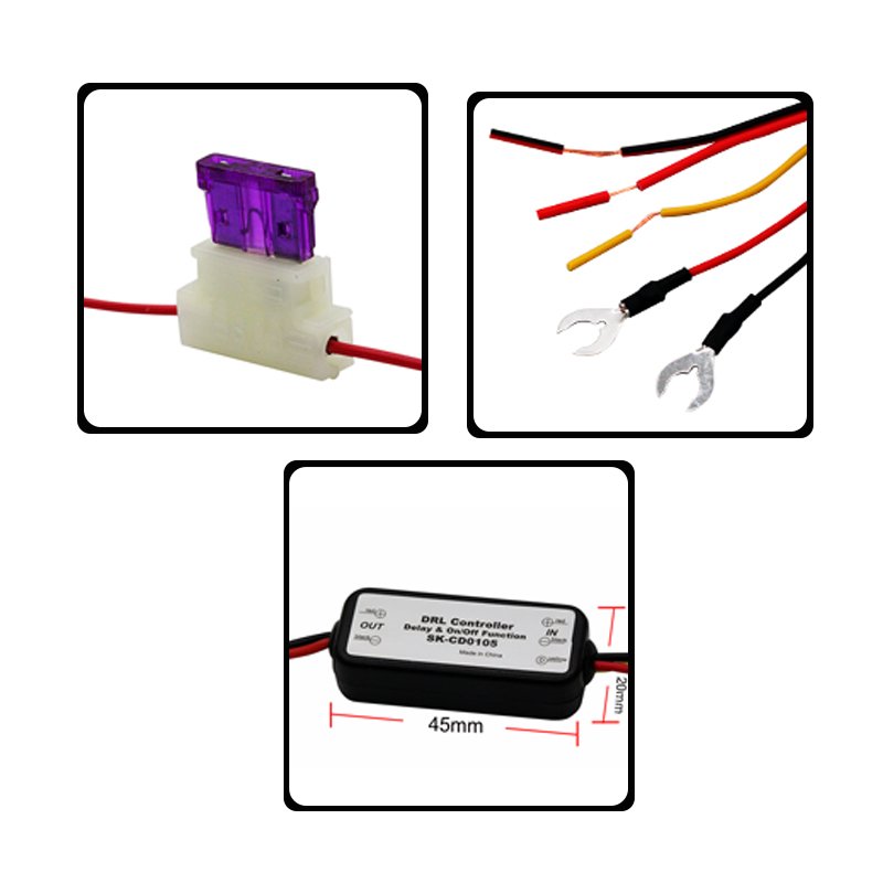 DRL Controller Daytime Running Light Relay Harness Auto Car LED Dimmer On/Off 12-18V Fog Light Controller CD0103 CD0105